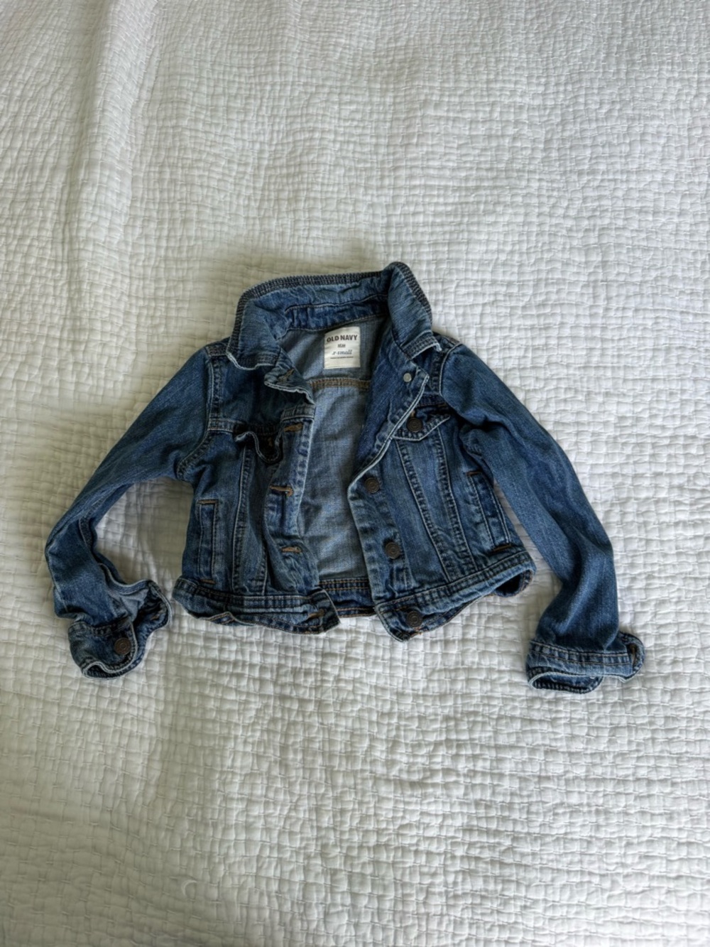 Old Navy Dark Blue Kids Denim Jean Jacket - Button Front
